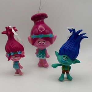 Dreamworks Trolls Poppy & Branch Christmas Ornaments Set of 3